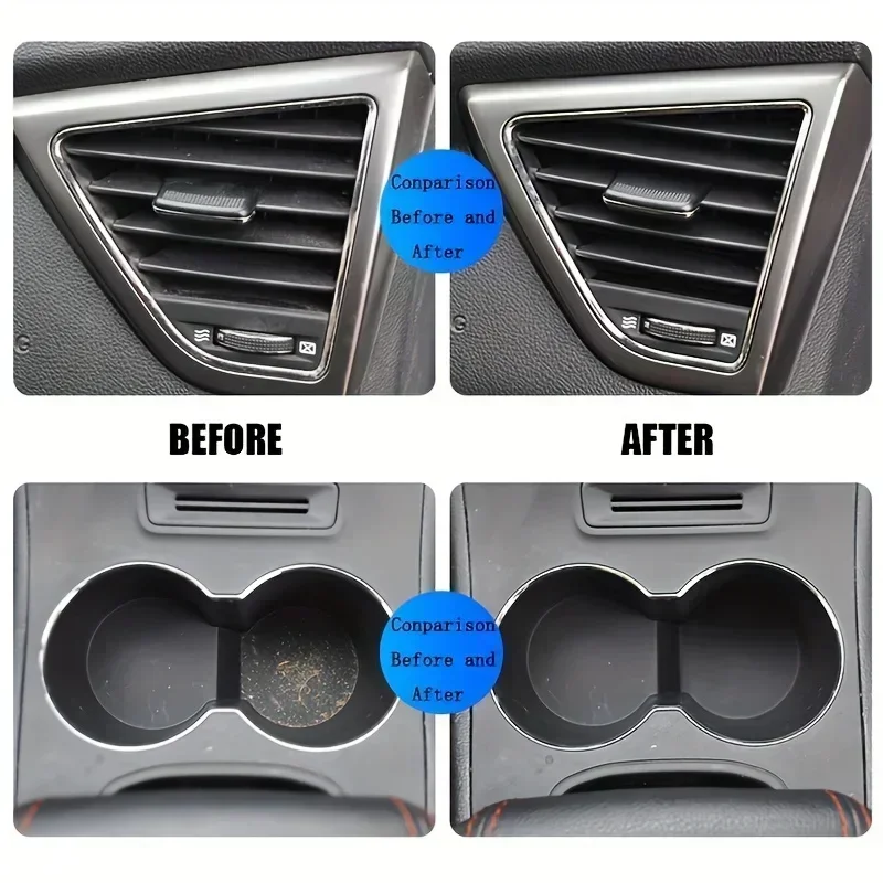 Car Cleaning Gel 2pcs Reusable Magic Air Outlet Dust Cleaner