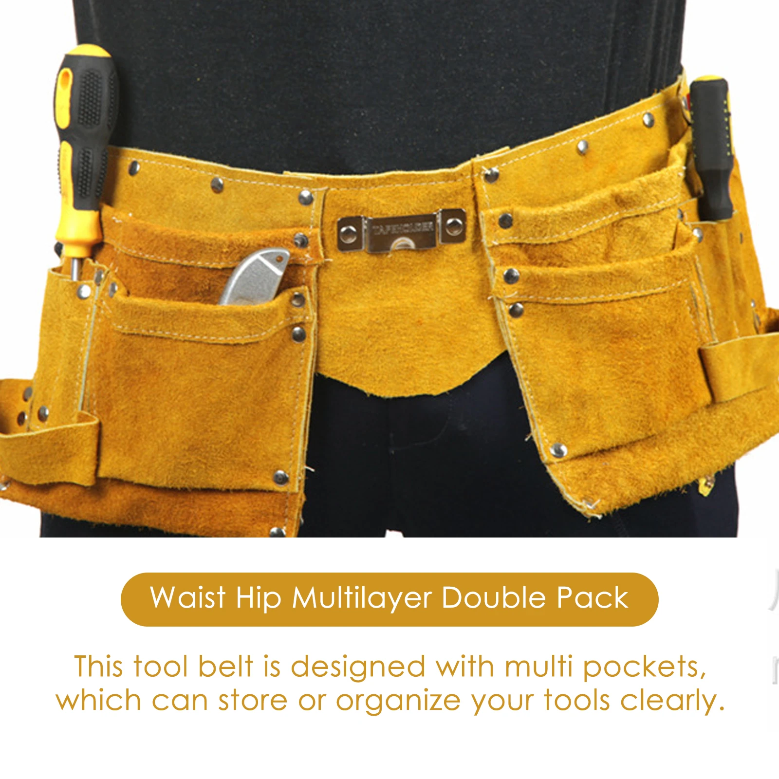 tool box chest Waist-crotch-type Leather Tool Belt Quick Release Buckle Carpenter Construction Work Apron Tool Storage Welding Pouch Belt tool tote bag