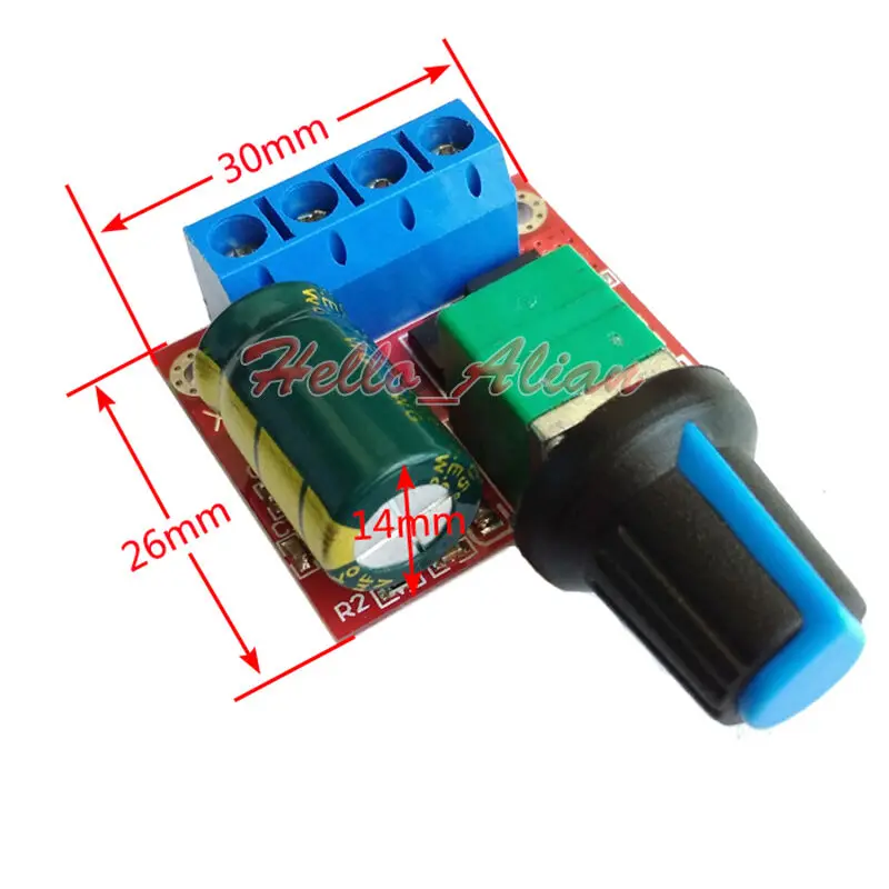 DC 5V 6V 9V 12V 24V 5A PWM DC Motor Speed Controller Regulator Switch LED Dimmer