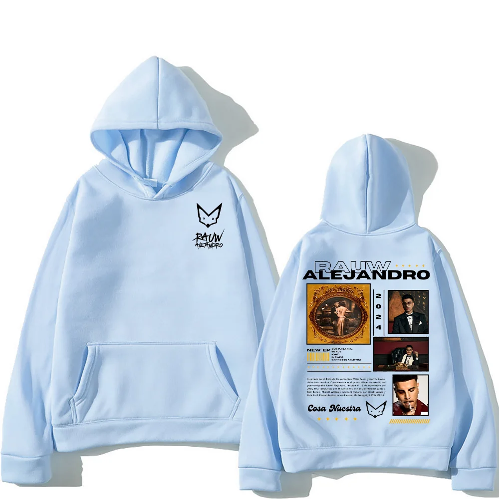 Rauw Alejandro New Hoodie Fanshion Printing Sweatshirt Autumn Unisex High Street Loose Clothing Tends Classic Versatile Pullover 6