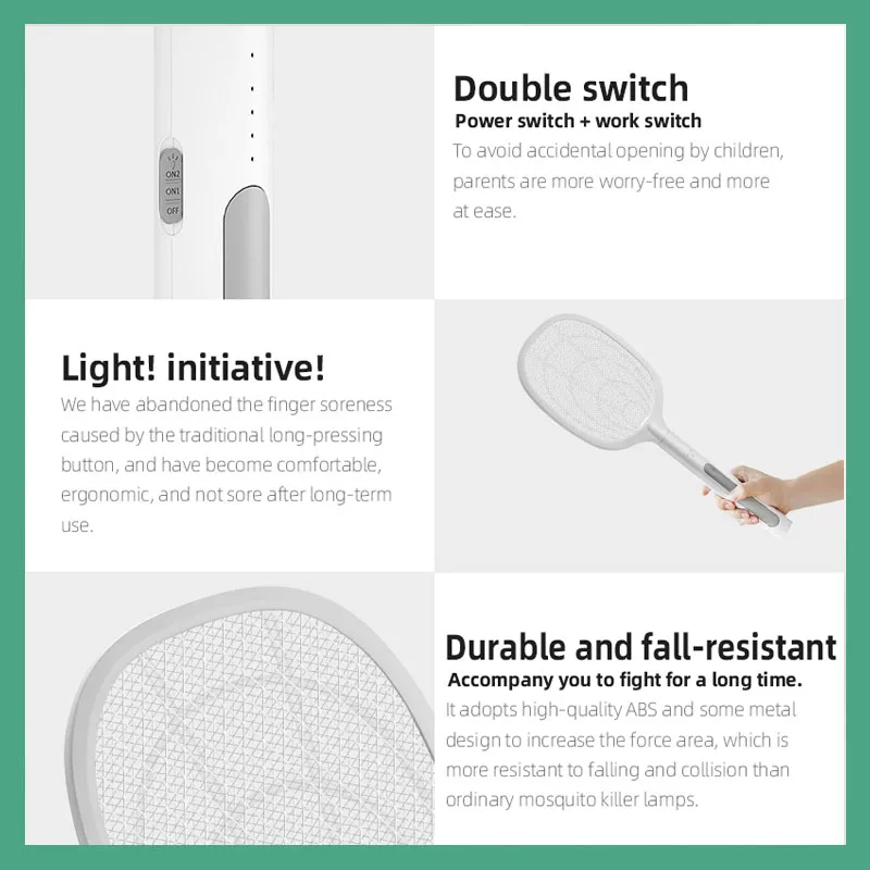 2 In 1 Fly Zapper Mosquito Racket