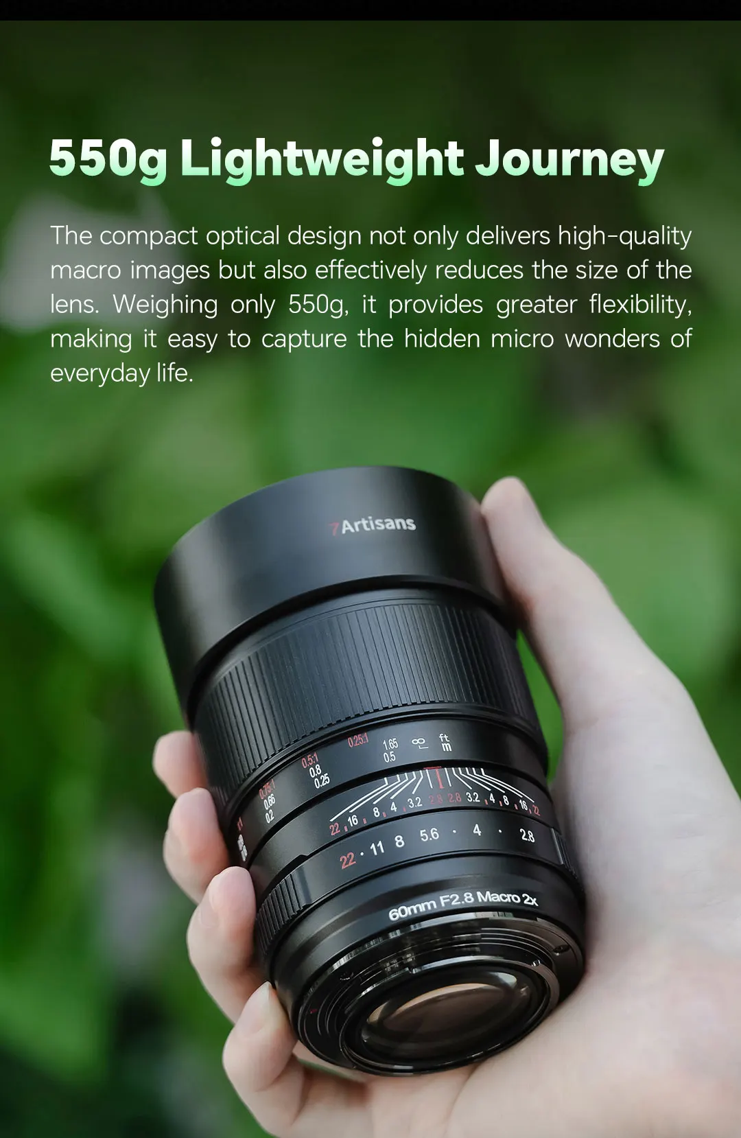 60mm F2.8 2X Macro Lens Manual Focus for Canon RF Sony A7CR A7C2 A6500 Nikon Z5