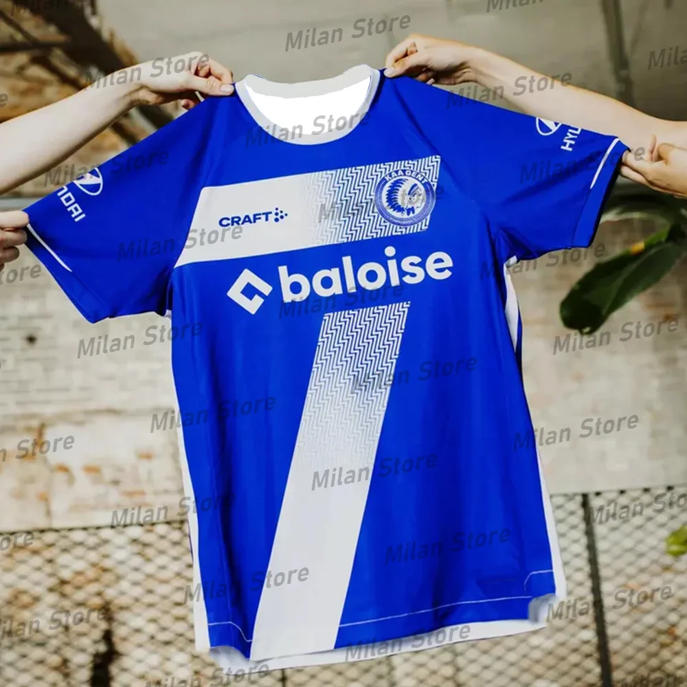 T Shirt For Men Football Jersey Belgium O-Neck Quick Drying KAA Gent Kit Design 25-26 Jersey Training Kit Adult/KID men t shirts,football jersey