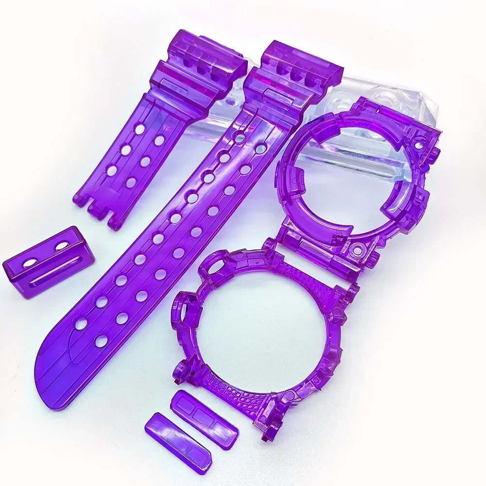 Transparent Cases gwf1000 for GWF-1000 Strap Resin Watchband Ice Silicone Watch Bands Case Cover Waterproof Watchbands tools
