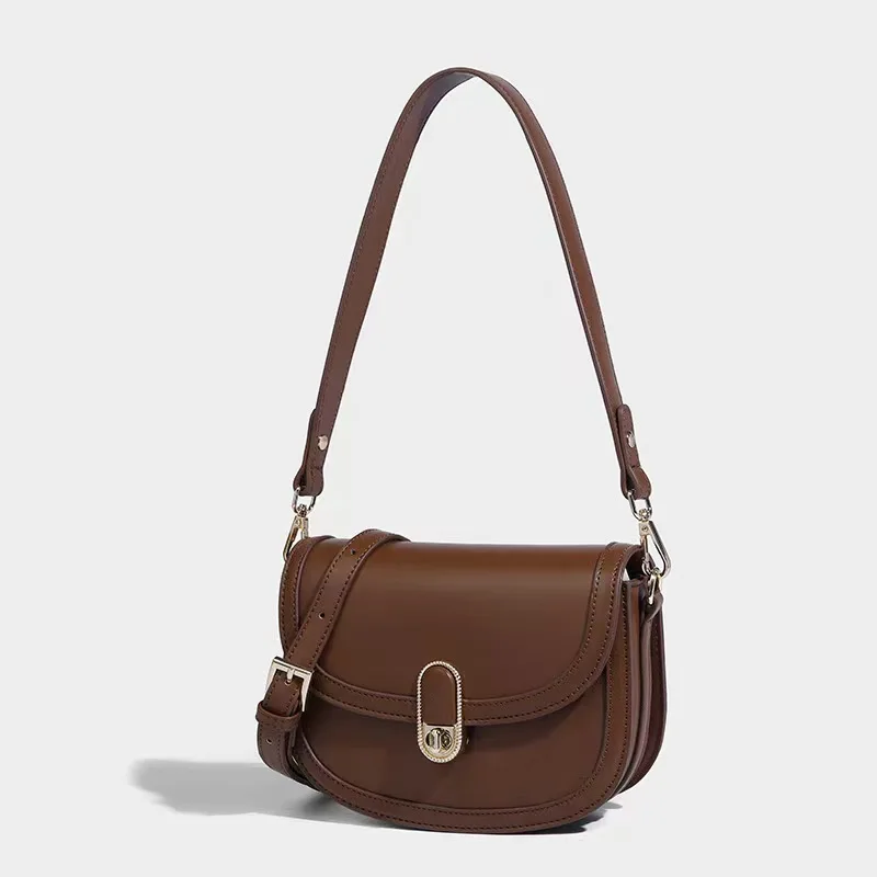

2024New Niche Designer Luxury Retro Saddle Bag Exquisite And Versatile Armpit Bag High-end Casual And Simple Shoulder Bag Trendy