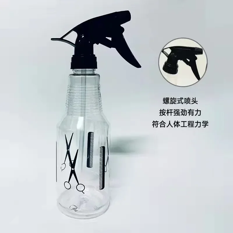 500ML Hairdressing Spray Bottle Salon Barber Hair Tools Water Sprayer Transparent Make-up Style Portable Plastic Spray Bottles