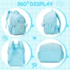 New Bowknot Ribbon Backpack Girls Backpack with Lunch Bag and Pen Bag for Elementary School for Picnic Travel Best Gift 3