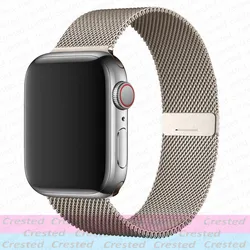 Sleek Milanese Loop Stainless Steel Watch Band Bracelet for S10-42mm 38 40 41mm (Vintage gold)