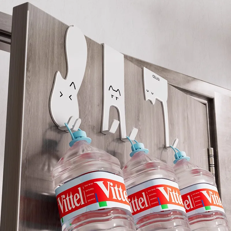 Hook behind the door Shelf No punching Kitchen cabinet Door Wall hanging Hanger Storage Clothes Hat Key Artifact Door Hooks