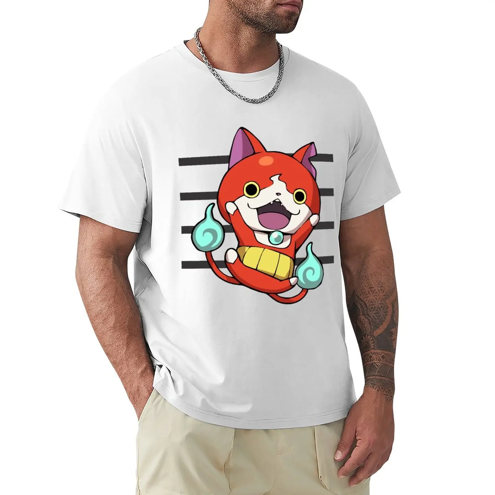 Yokai Watch : Jibanyan 2 T-Shirt Ad Asciugatura Rapida Top Designer T Shirt Uomo