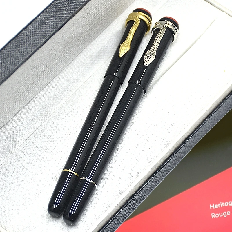 

Limited Heritage Collection Edition 100 Anniversary Rollerball Pen High Quality MB Black & Red Snake Clip Ballpoint Pens Writing