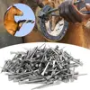 100Pcs Durable E2/E3/E4/E5/E6/E7/E8 Horseshoe Nails Steel Harness Repair Horse Shoe Nails Hoof Nails Equestrian Sports Equipment 4