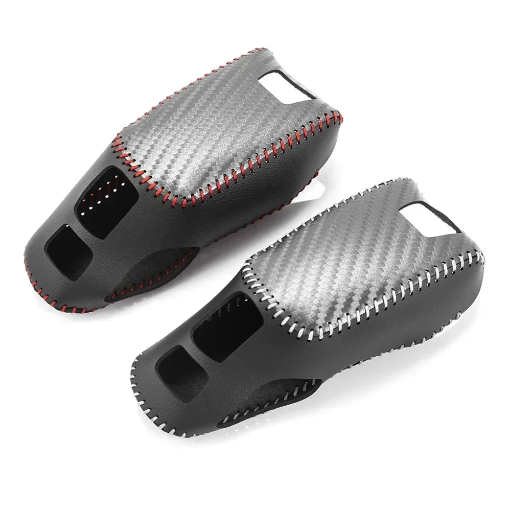 Leather Car Center Console Gear Shift Head Knob Cover Trim For Peugeot 4008 5008 508L 2008 3008 GT-car accessories