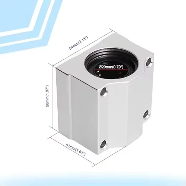 Box-Typ-Lager sind für optische Achse, Schraubstange, Innendurchmesser 6 mm, 8 mm, 10 mm, 12 mm, 16 mm, 20 mm, SCS6UU, SCS8UU, SC10UU, SCS12UU – Detail 15