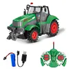 1:24 RC Car 27MHZ Radio Remote Control Farm Tractors Trailer Agricultural Trucks LED RC Farming Electronic Vehicle Toy Kids Gift 2