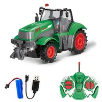 1:24 RC Car 27MHZ Radio Remote Control Farm Tractors Trailer Agricultural Trucks LED RC Farming Electronic Vehicle Toy Kids Gift 2