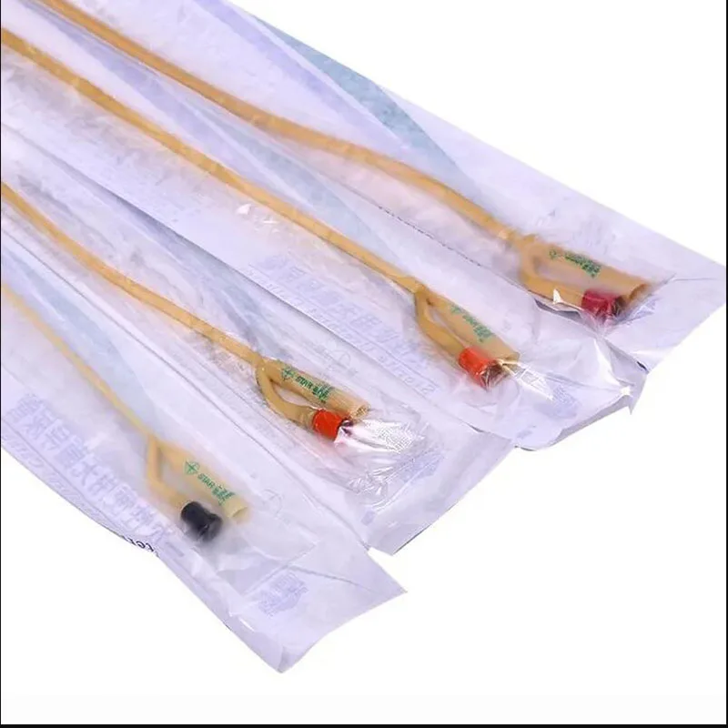 12 Pcs Double Lumen Catheters Male Medical Latex Disposable Catheters Female Drainage Urinary