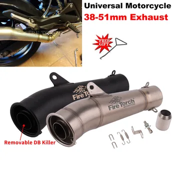 Slip-On For Z1000 GSX250R GSR400 CBR1000RR RC390 MSX125 R1 51MM Universal Motorcycle GP Exhaust Muffle Escape MOTO DB Killer