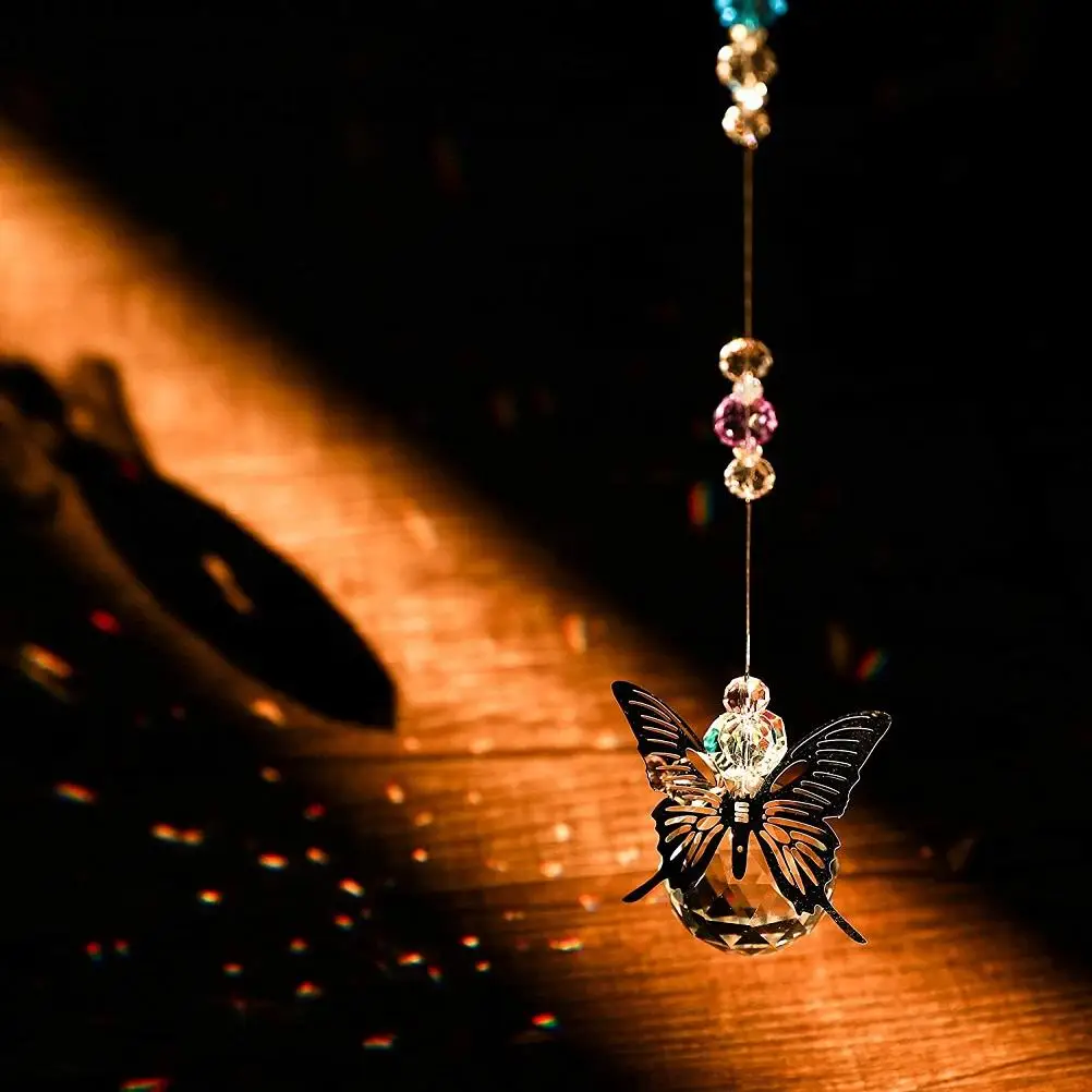 Hanging Window Crystal Prisms Suncatcher Hanging Pendant Outdoor Ornament Indoor Home Decor Rainbow Maker Sun Catchers sun catcher,crystal pendant,sun catchers,window ornament