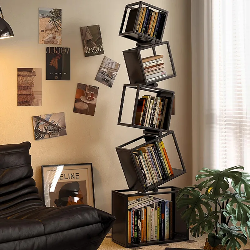 Irregular Corner Vertical Bookshelf Floor To Floor Storage Shelf Minimalist Living Room Iron Corner Bookshelf Home Decoration