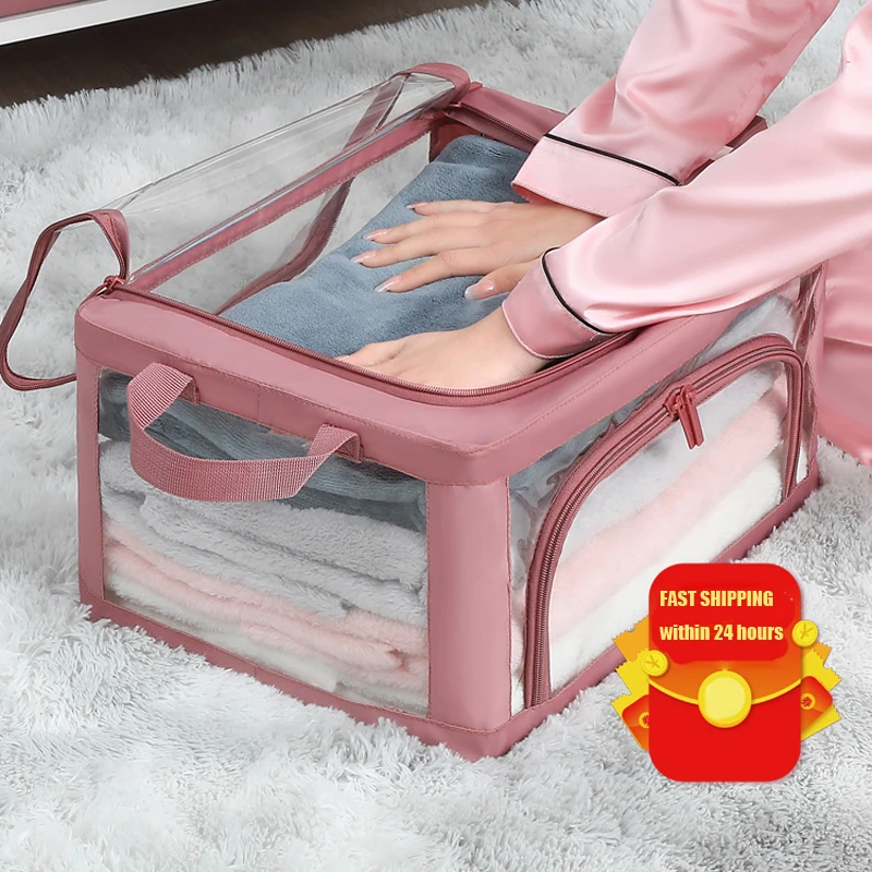 

Large Capacity Clothes Storage Box Foldable Dustproof Closet Organizer Oxford Cloth Luggage Blanket Quilt Sorting Bag