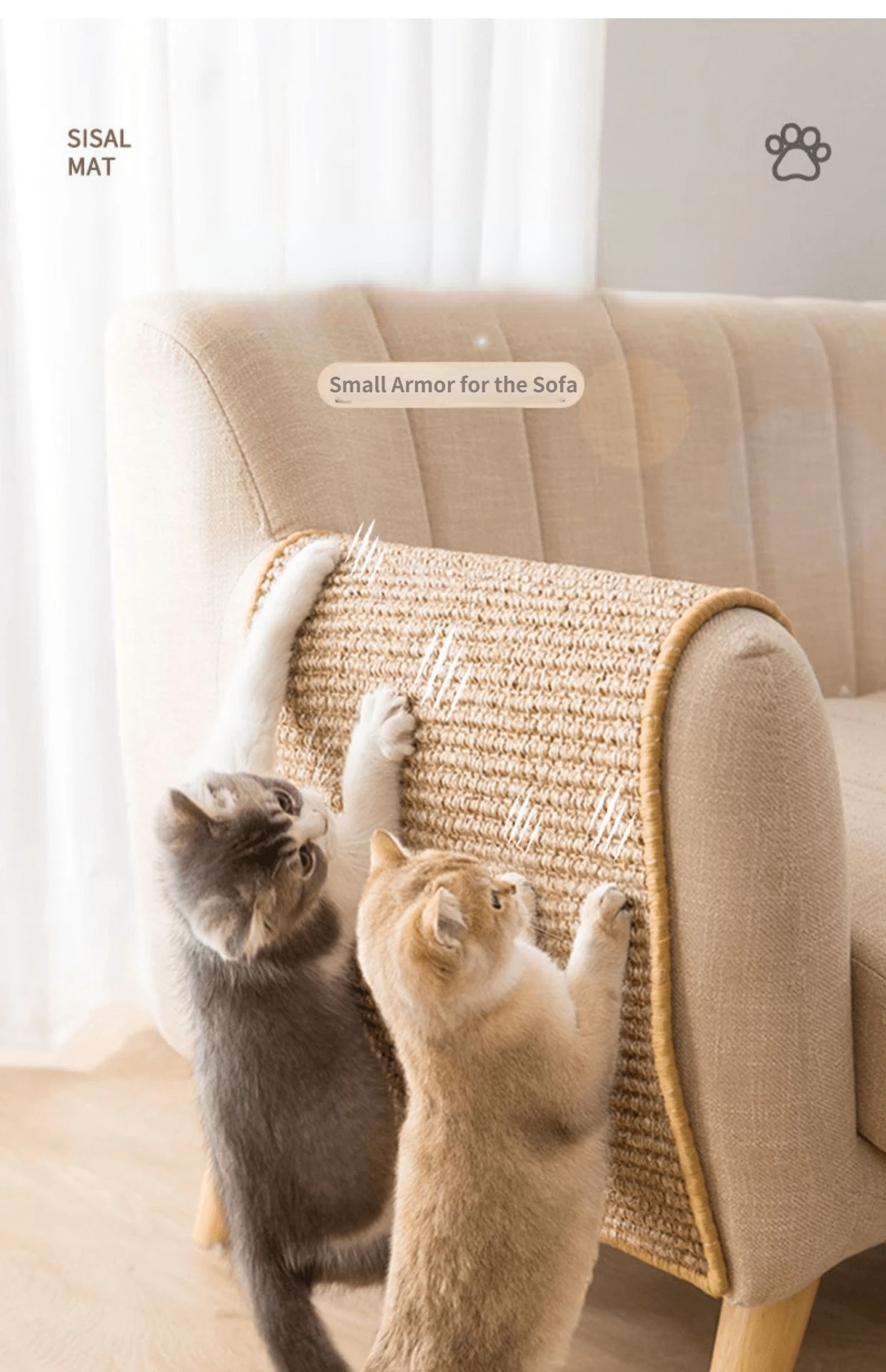 Cat Scratcher Nail Sharpening Couch Guard Furniture Protector Cover