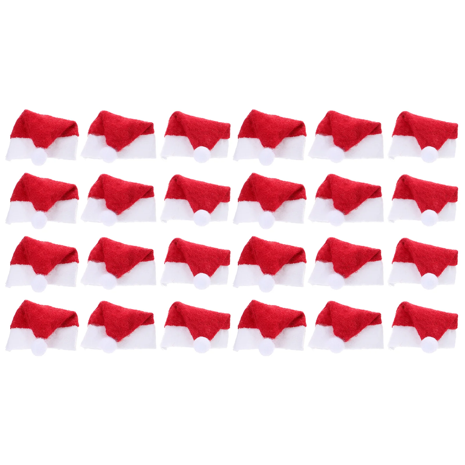 

24 Pcs Christmas Lollipop Hat Mini Santa Claus Hats Nativity Accessories Bulk Candy Xmas Adorable Top