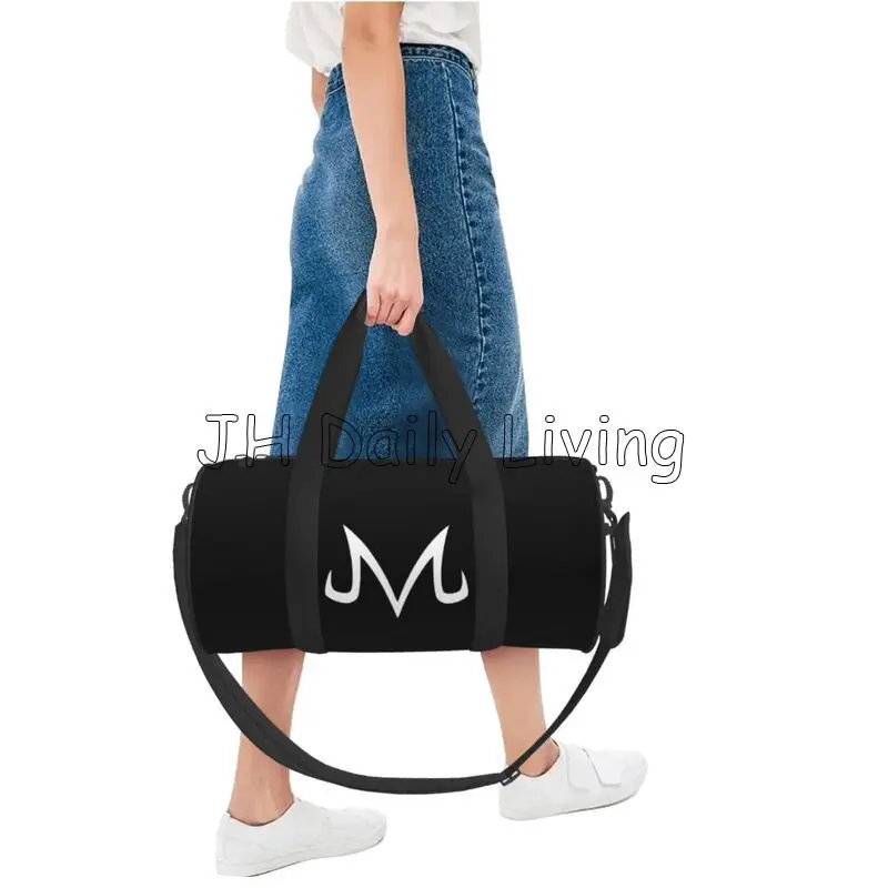 Majin Buu Print Round Travel Duffel Bags Sports Gym Bag Overnight Luggage Tote Bags for Men Women Waterproof Casual Duffel