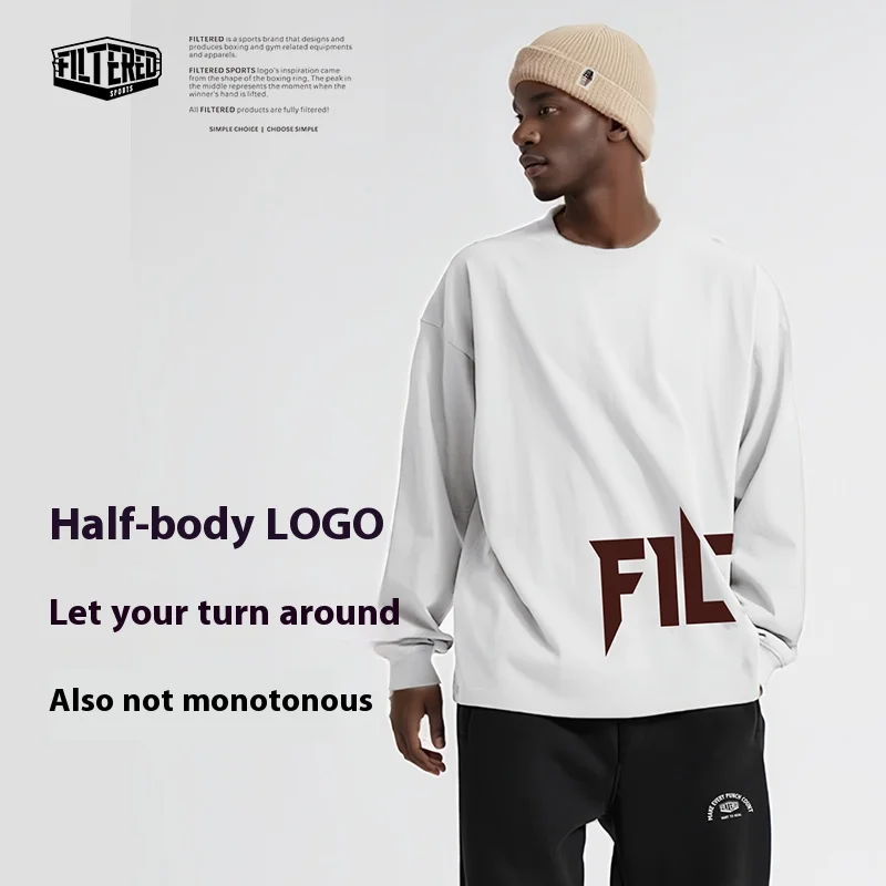 FILTERED Men's Cotton Athletic Couple Sweatshirt Round Neck Women's Autumn and Winter Boxing Wear Casual Fitness Clothes TMY010