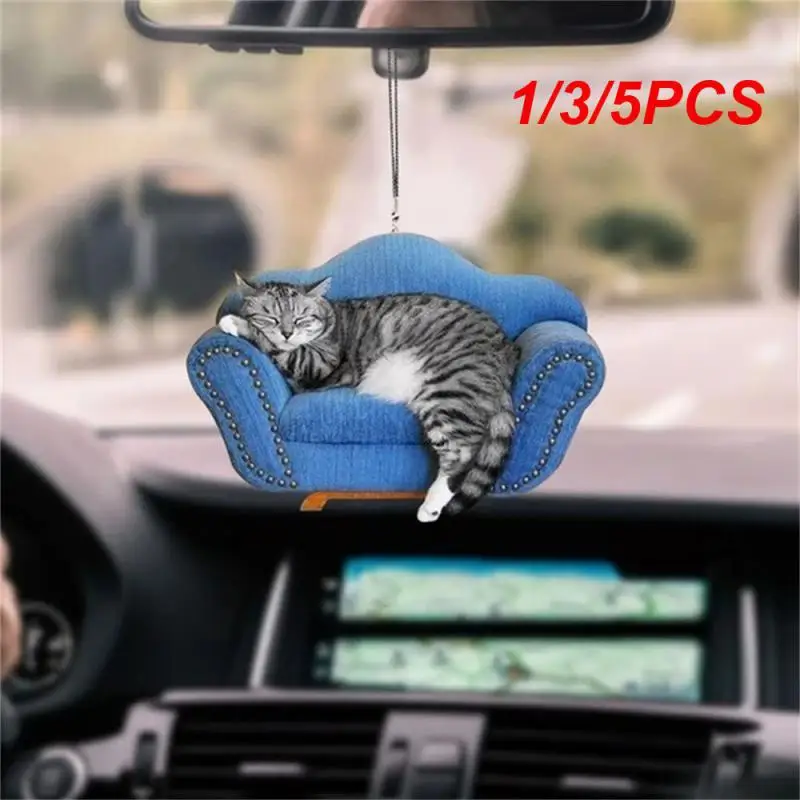 

1/3/5PCS Car Accessories Hanging Ornaments Cute Cat Pendant Auto Interior Rearview Mirror Home Decoration Creative Pendant