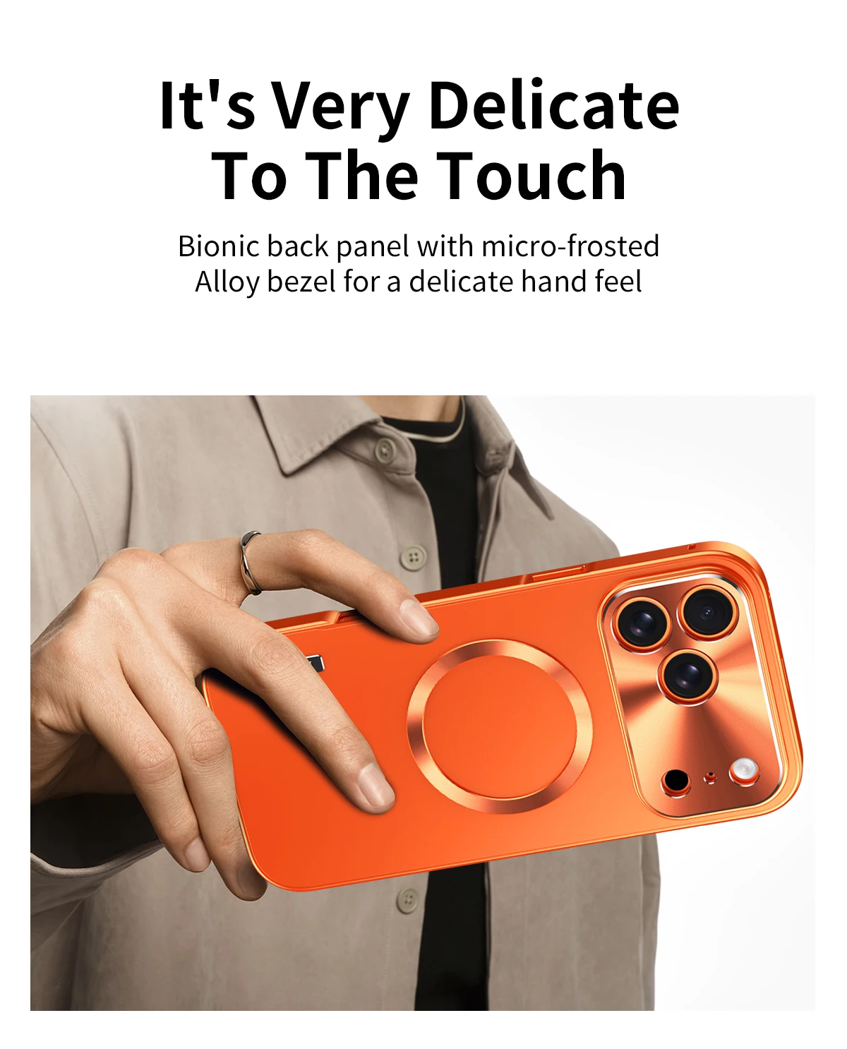 All Aluminum Frame Magnetic Suction PC Frosted Backplate Phone Case, For IPhone 17 Promax 17 Pro Shock-Absorbing Ultra-Thin Case