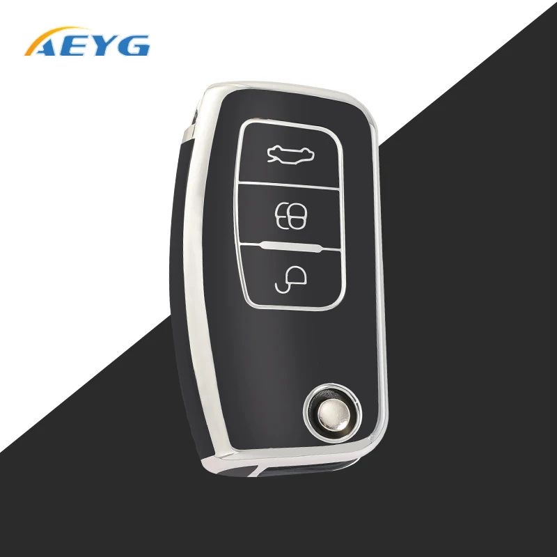 

TPU Car Flip Key Case Cover Shell Fob For Ford Fiesta Focus 2 Ecosport Kuga Escape Falcon B-Max C-Max Eco Sport Galaxy Protector