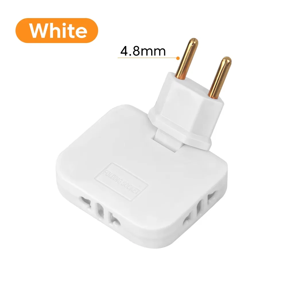 Plug Adapter EU Travel 3 in 1 US to Europe 2 USB Ports Type C/E/F Compatible Germany France Italy