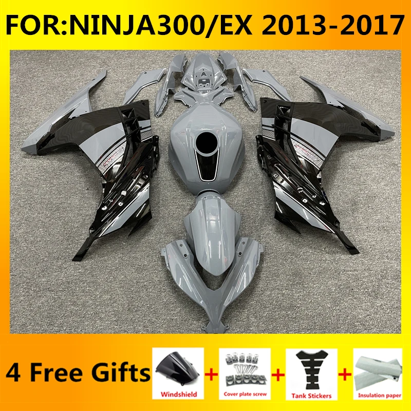 

Новинка ABS комплекты мотоциклетных обтекателей подходит для ninja EX 300 EX300 ZX300R ninja300 2013 2014 2015 2016 2017 комплект обтекателей серый черный