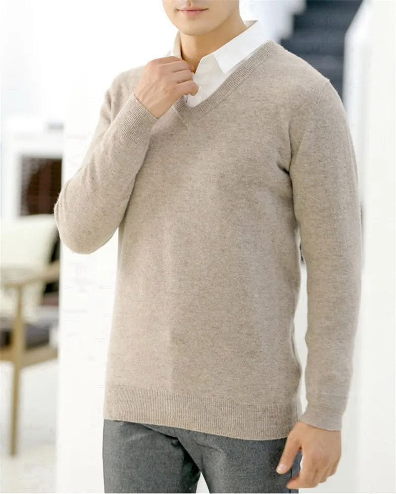 2024 Cashmere Sweater O-neck Pullovers Men's Loose Oversized M-5XL Knitted Bottom Shirt Spring Autumn New Korean Casual Men Top