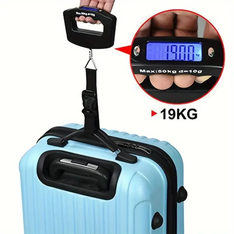 

50kg/10g Digital Luggage Scale Electronic Portable Suitcase Travel Weighs with Backlight Electronic Travel Hanging Scales