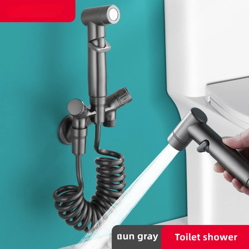 

Bidet for Toilet Shower Wc V-shape Brass Bidet Faucet Set Bathroom Shattaf Sprayer Jet Cold Water Valve Toilet Bidet Tap