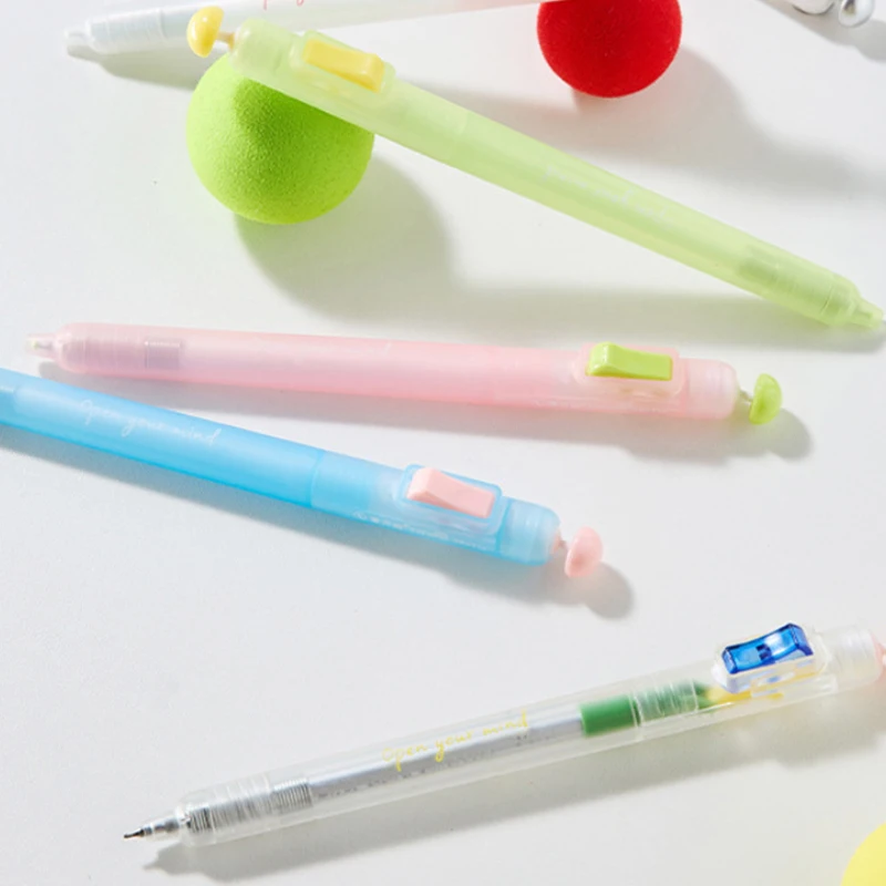 시험 준비용 릴렉스 스위치 펜 - 피젯 클리커 젤 펜 0.5mm 부드러운 필기감, 학생 및 사무실용 불안 완화 학습 도구