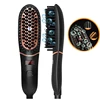 Mini Ceramic Hair Straightener Brush for Women Men Fast Heat Rechargeable Negative Ionic 5 Level Temperature Beard Hair Styler 1