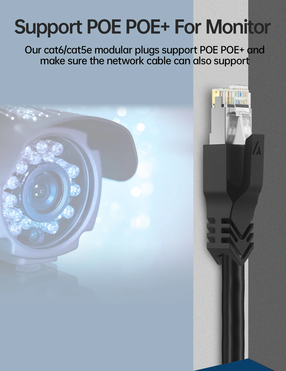 End, Fio sólido, Ethernet padrão, Conector RJ45,