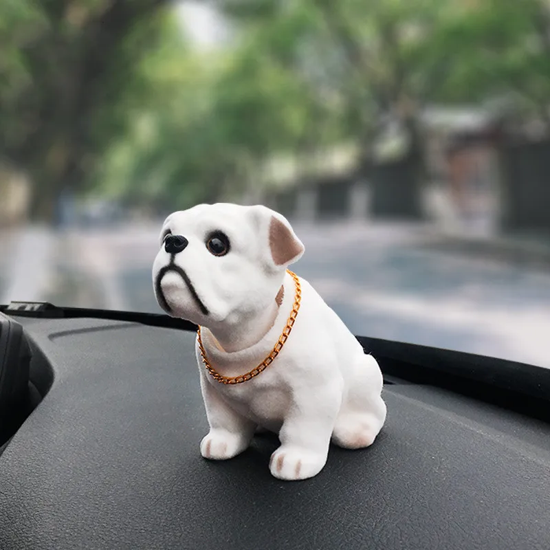 Puppe Nickte Hund Schütteln Kopf Harz Simulation Auto Hund Spielzeug Dashboard  Dekoration Auto Ornament Nette Auto Zubehör Mädchen Frauen - AliExpress