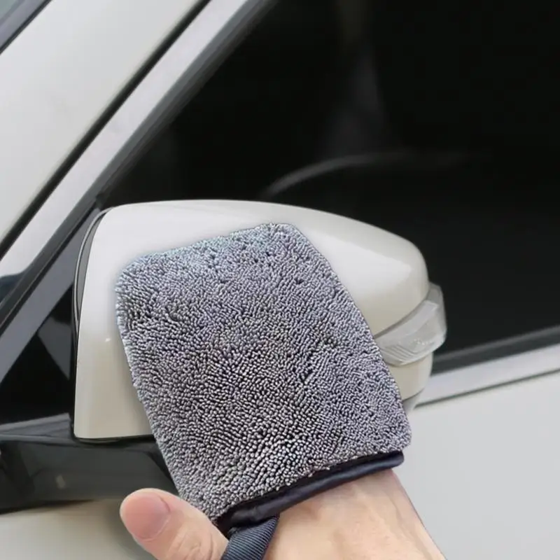 Car Detailing Gloves Auto Interior Leather Decontamination Gloves Double-Sided Design Cleaning Tool For Wheel Leather Seat Door