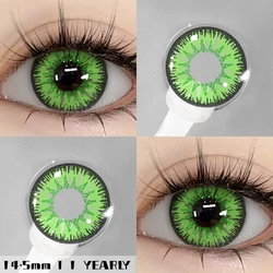 Vibrant Color Contact Lenses for Cosplay & Halloween Makeup (AYY - Green)