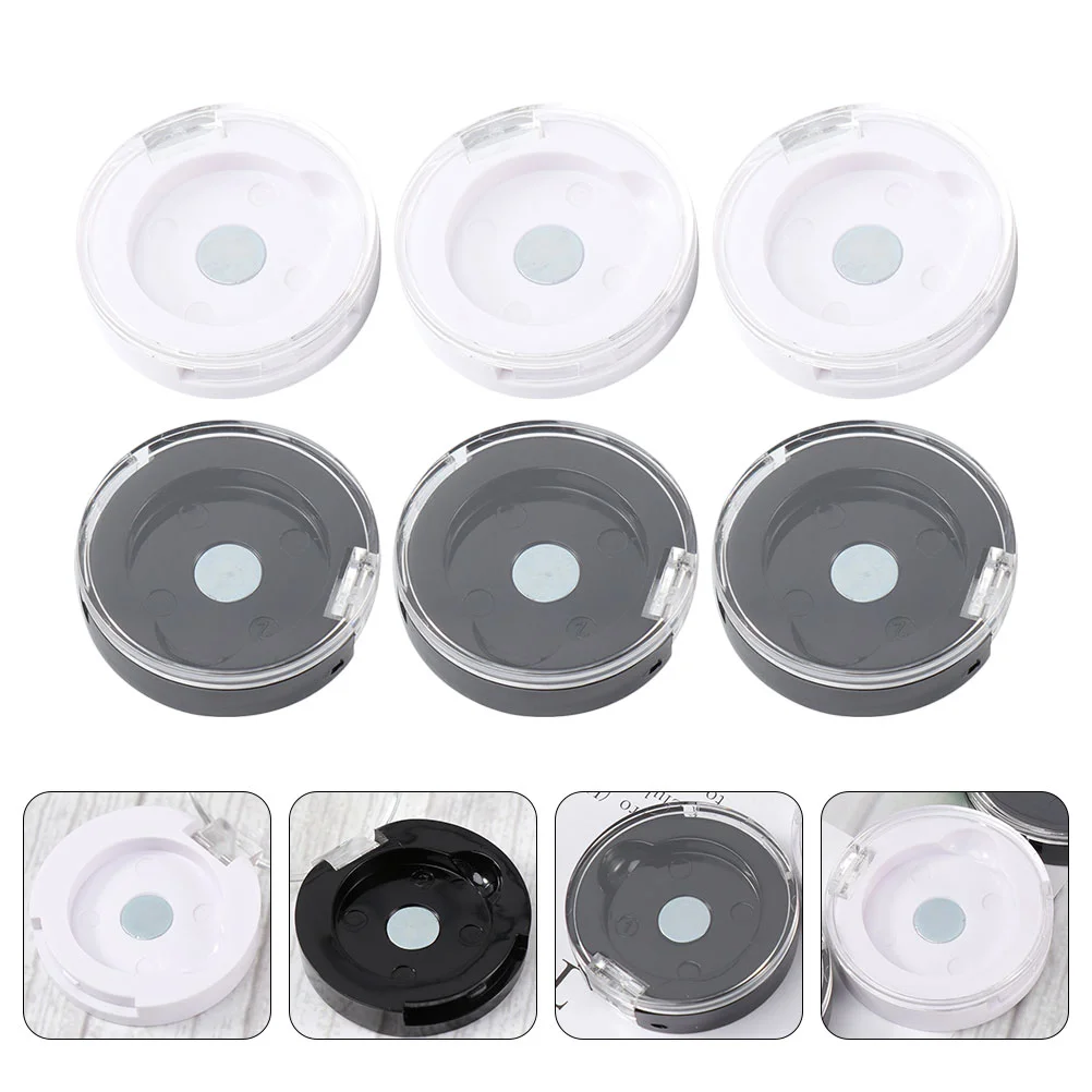 

6 Pcs Eye Shadow Box Blush Organizer Eyeshadow Pan Case Toiletry Containers Supplies Clear Makeup Accessories Magnet