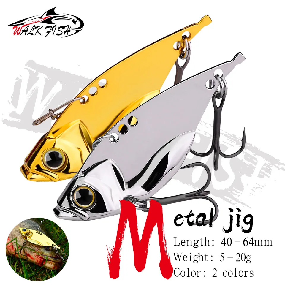 

WALK FISH, 1 шт., металлическая приманка в виде ложки, искусственная 7 г, 10 г, 1 _ 20 г, приманка-Спиннер для рыбной ловли, искусственная приманка-Спиннер для щуки, Тонущая приманка-ВИБ