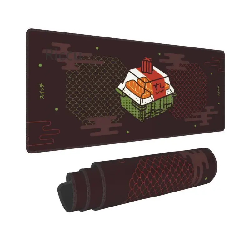 Blue Sushi Desk Mat - Non-Slip Rubber Mouse Pad and Gaming Accessory