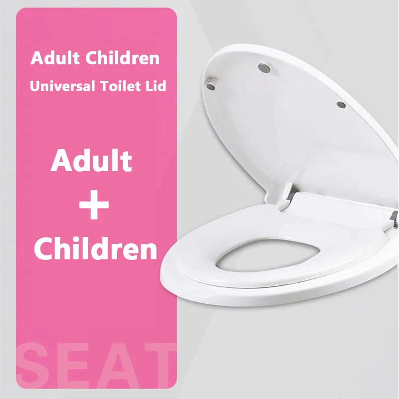 Universal Child Adult Toilet Seat Cover Children's Potty Training Cover Prevent Falling Toilet Lid Kids PP Double Layer Baby Pot 2
