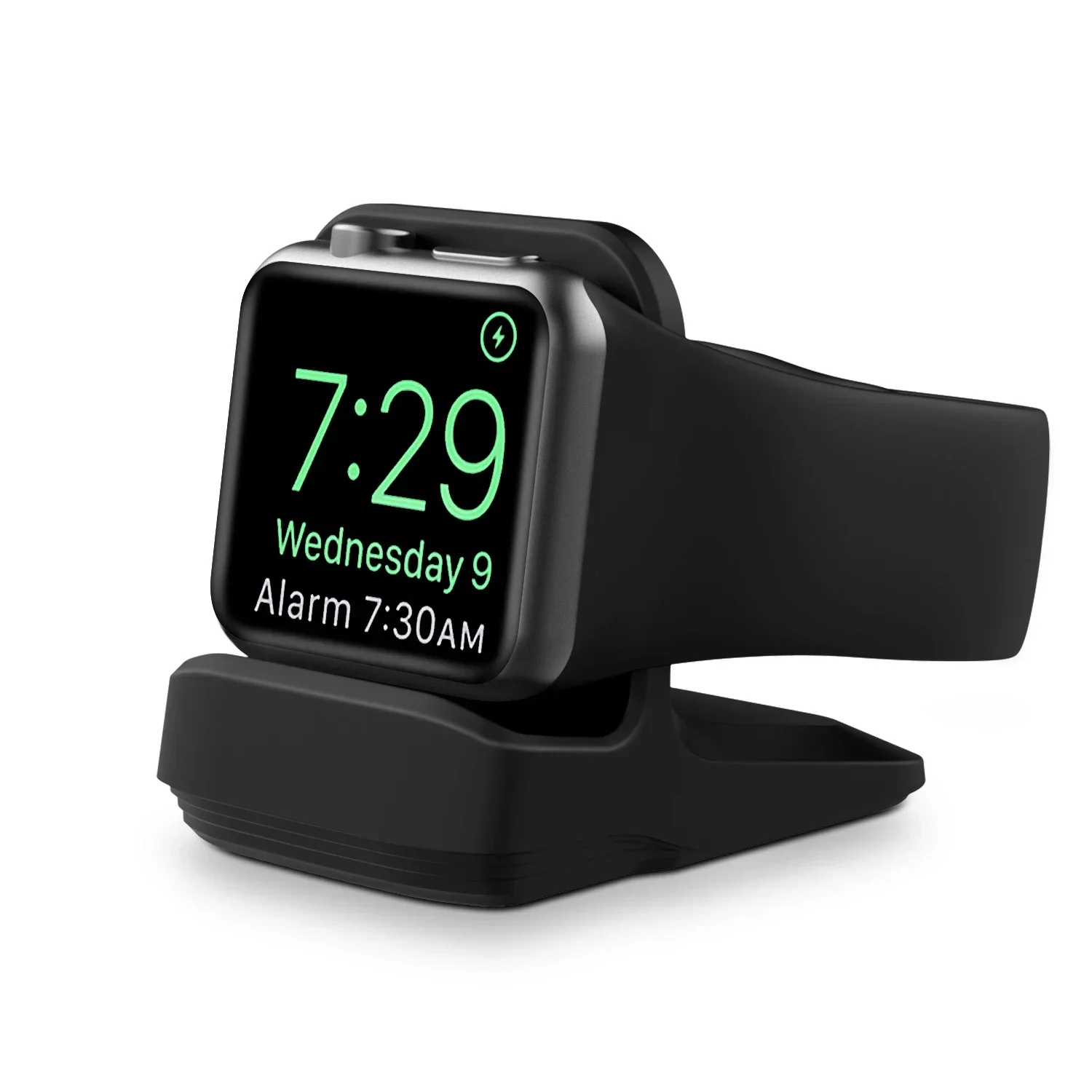 Desktop Holder Charging Base Silicone Holder for Apple Watch Charger Stand iWatch 9 8 7 6 5 4 3 2 SE