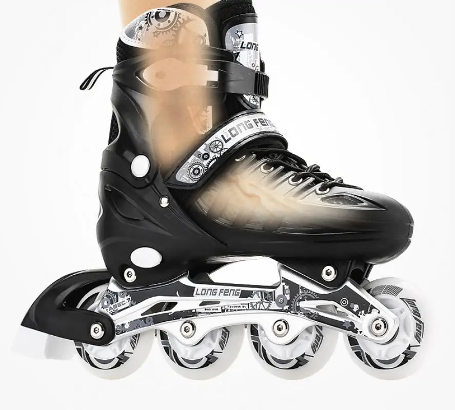 Adjustable Roller Skates Shoes 4-Wheel Flashing Wheels Professional Inline Skate Shoes For Adult Men Wonmen Racing Speed Skating adult roller skates