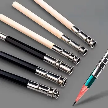 1/3/5Pcs Adjustable Double/Single Headed Pencil Extension Rrack For Sketching, School Office Painting, Art And Writing Tools